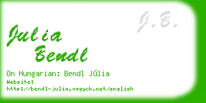 julia bendl business card