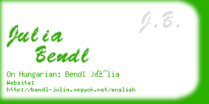 julia bendl business card